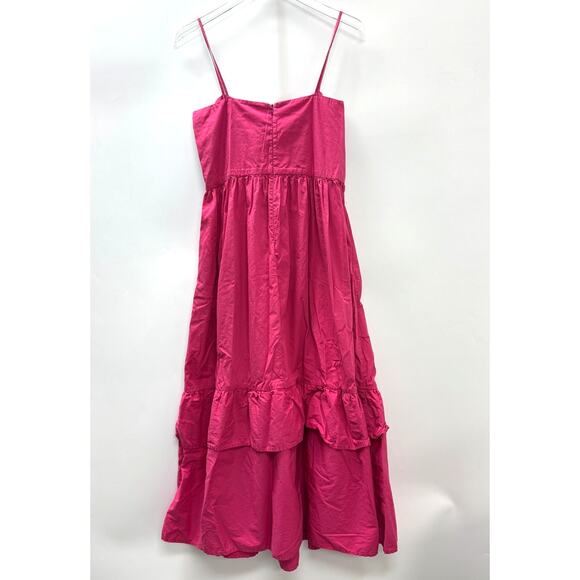 Toit Volant Bandeau Tier Ruffle Dress in Popstar Fuschia Sz XS/S - Picture 3 of 10